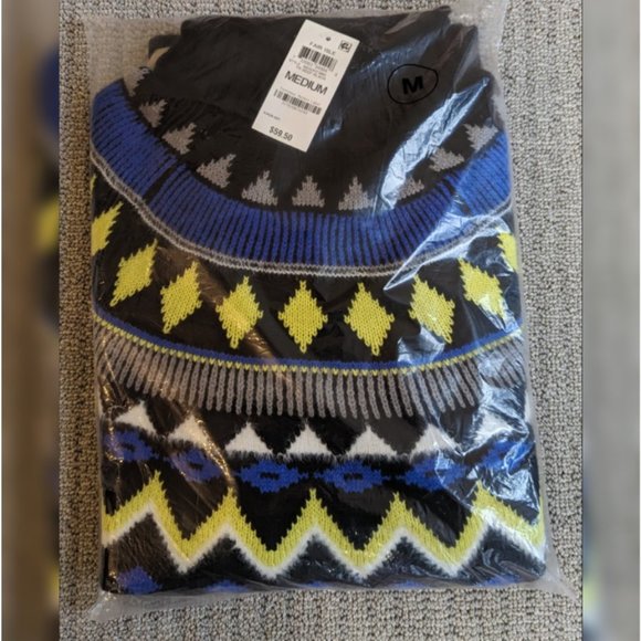 Fair Isle Mock-Neck Sweater - Picture 2 of 3